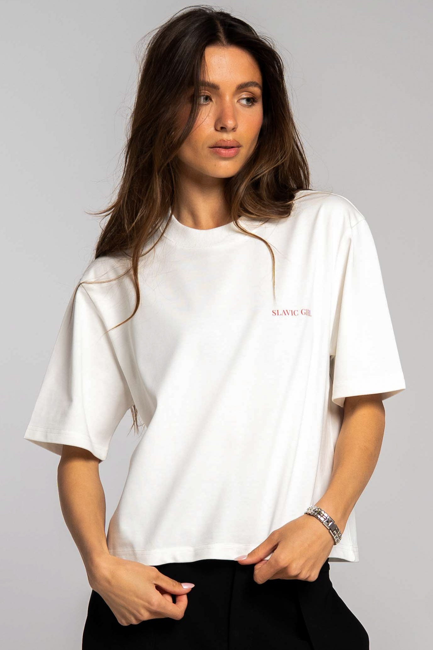 Cafe Societe Cropped T-shirt Slavic Girl