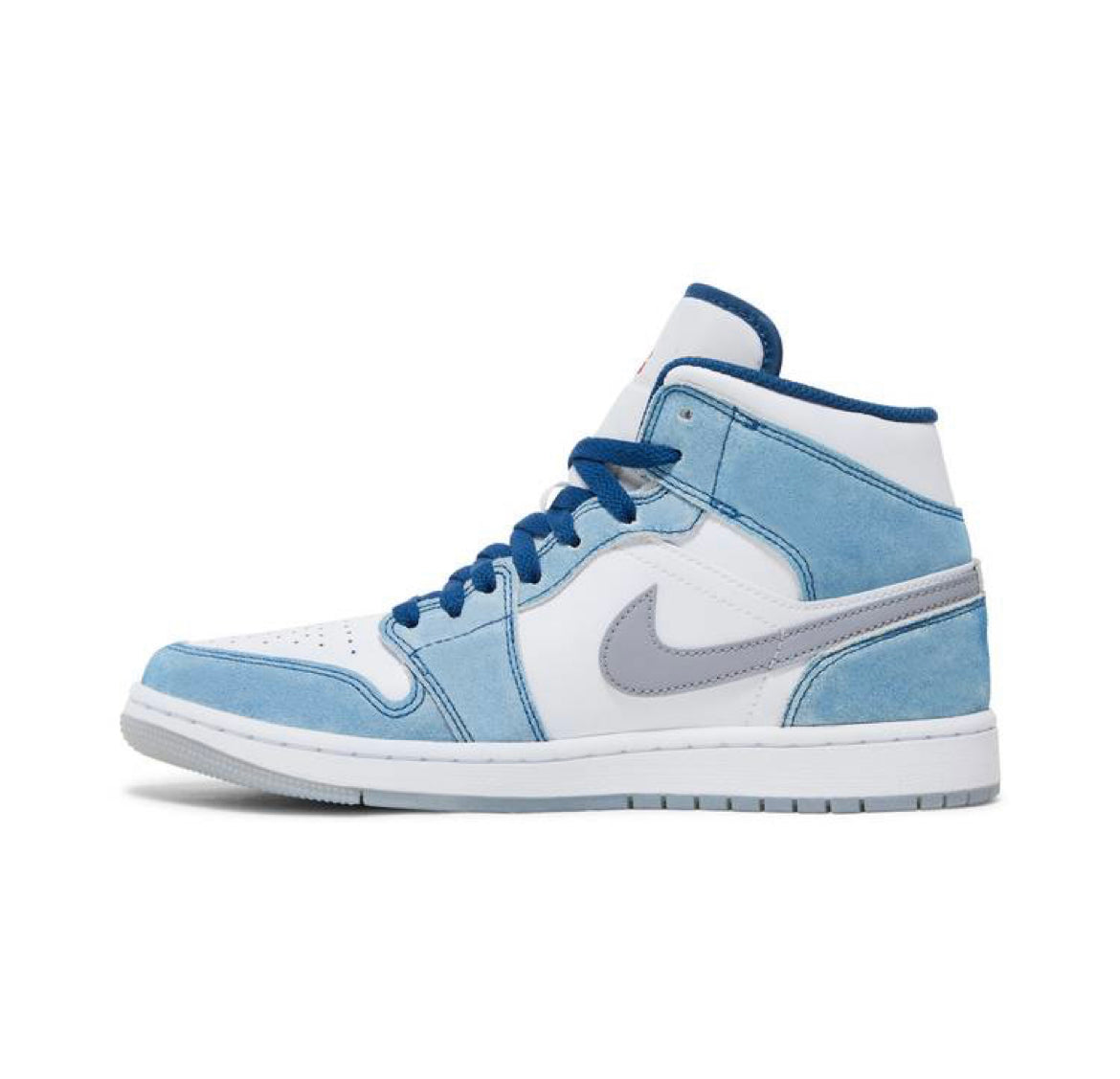Air Jordan 1 Mid French Blue Fire Red