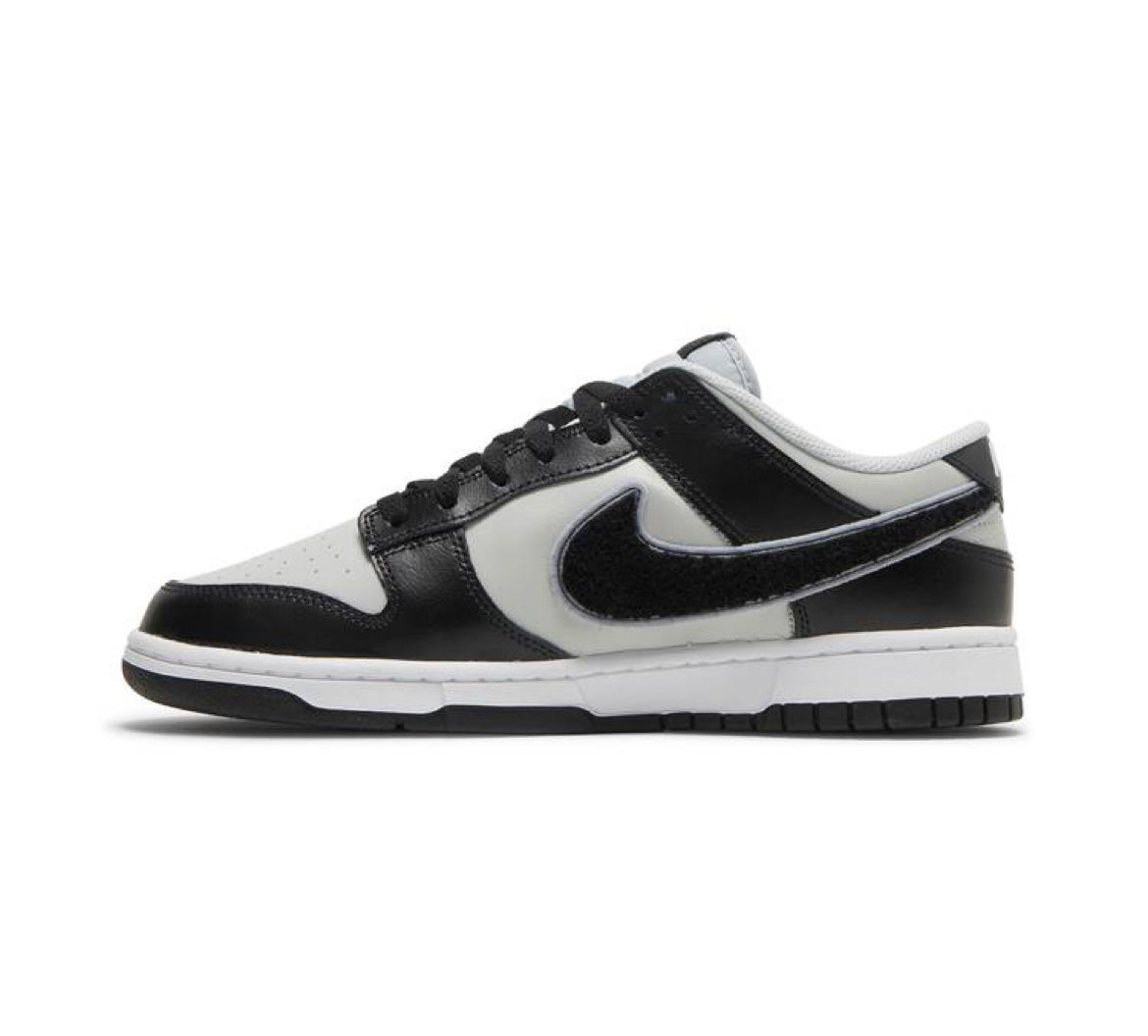 Nike Dunk Low Chenille Swoosh Black Grey