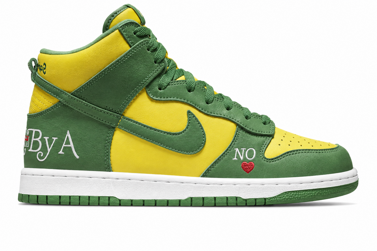 Supreme x Nike SB Dunk High By Any Means Brazil