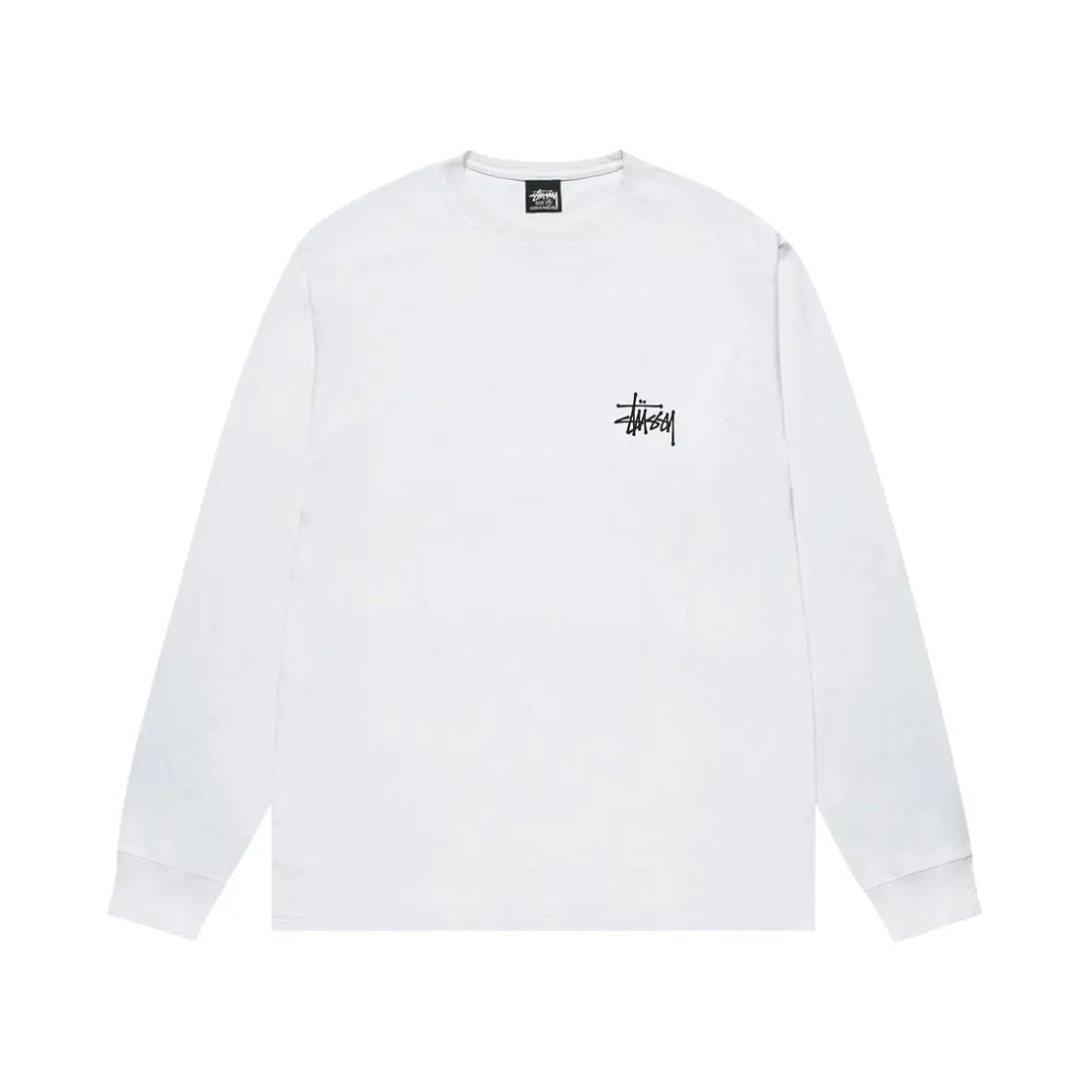 Stussy Basic Longsleeve Tee White