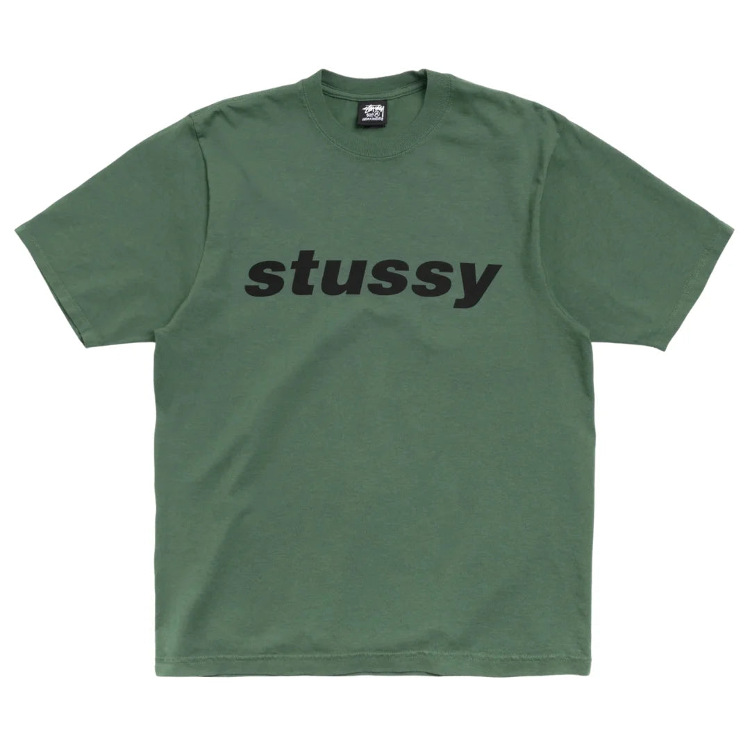 Stussy Shark Tee pigmentově barvené zelené