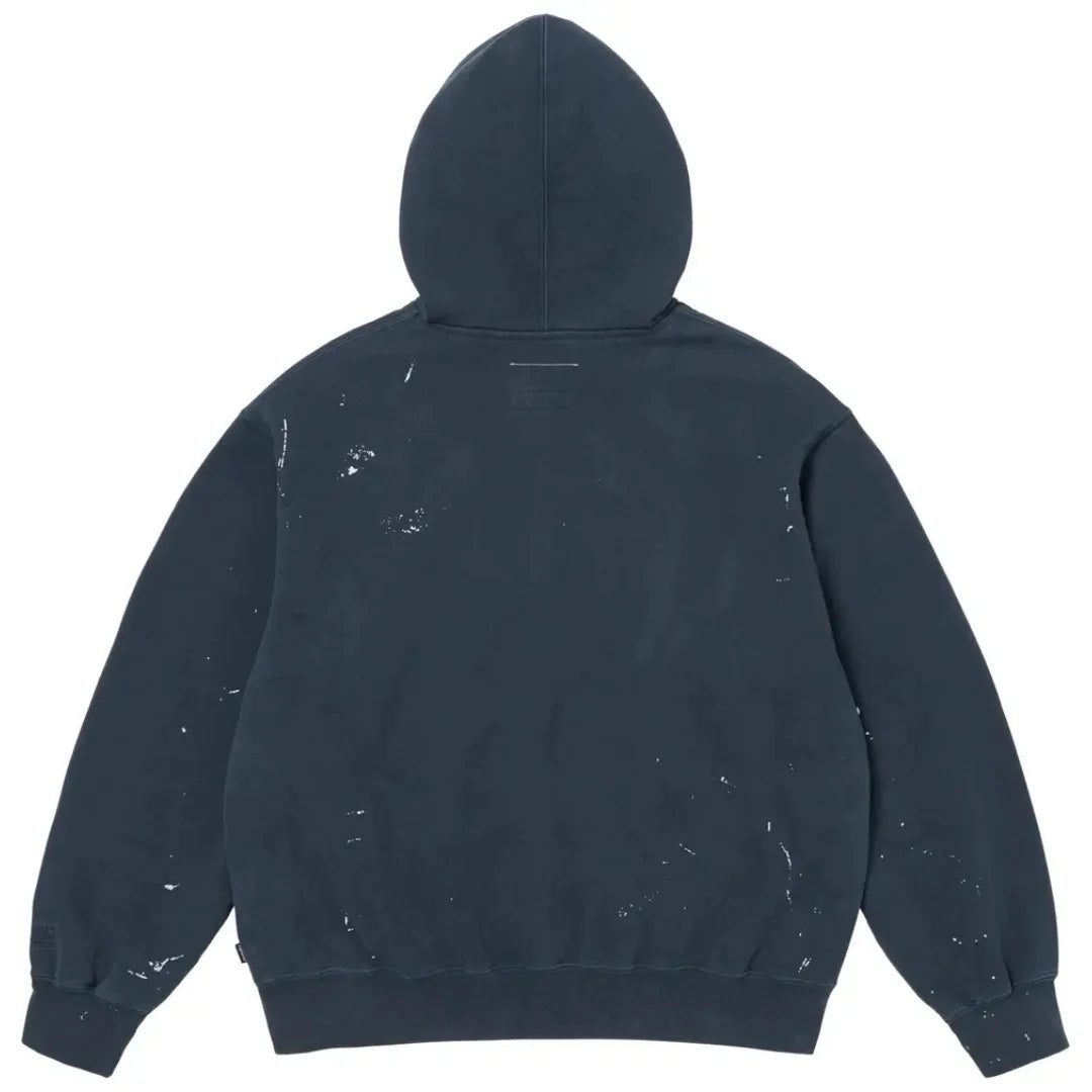 Supreme Maison Margiela Box Logo Zip Up Hoodie Navy