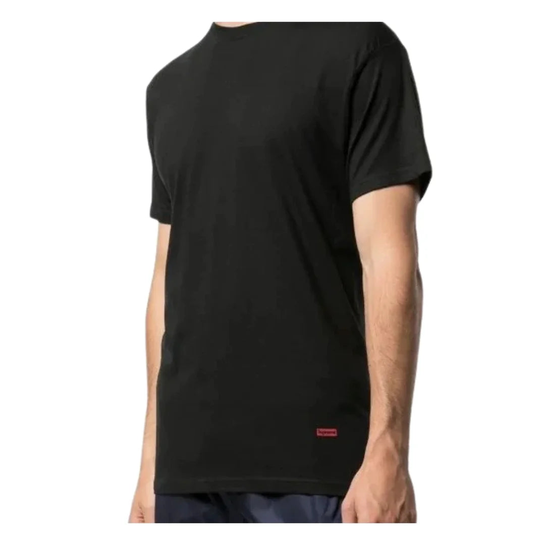 Supreme x Hanes Tagless Tees Black