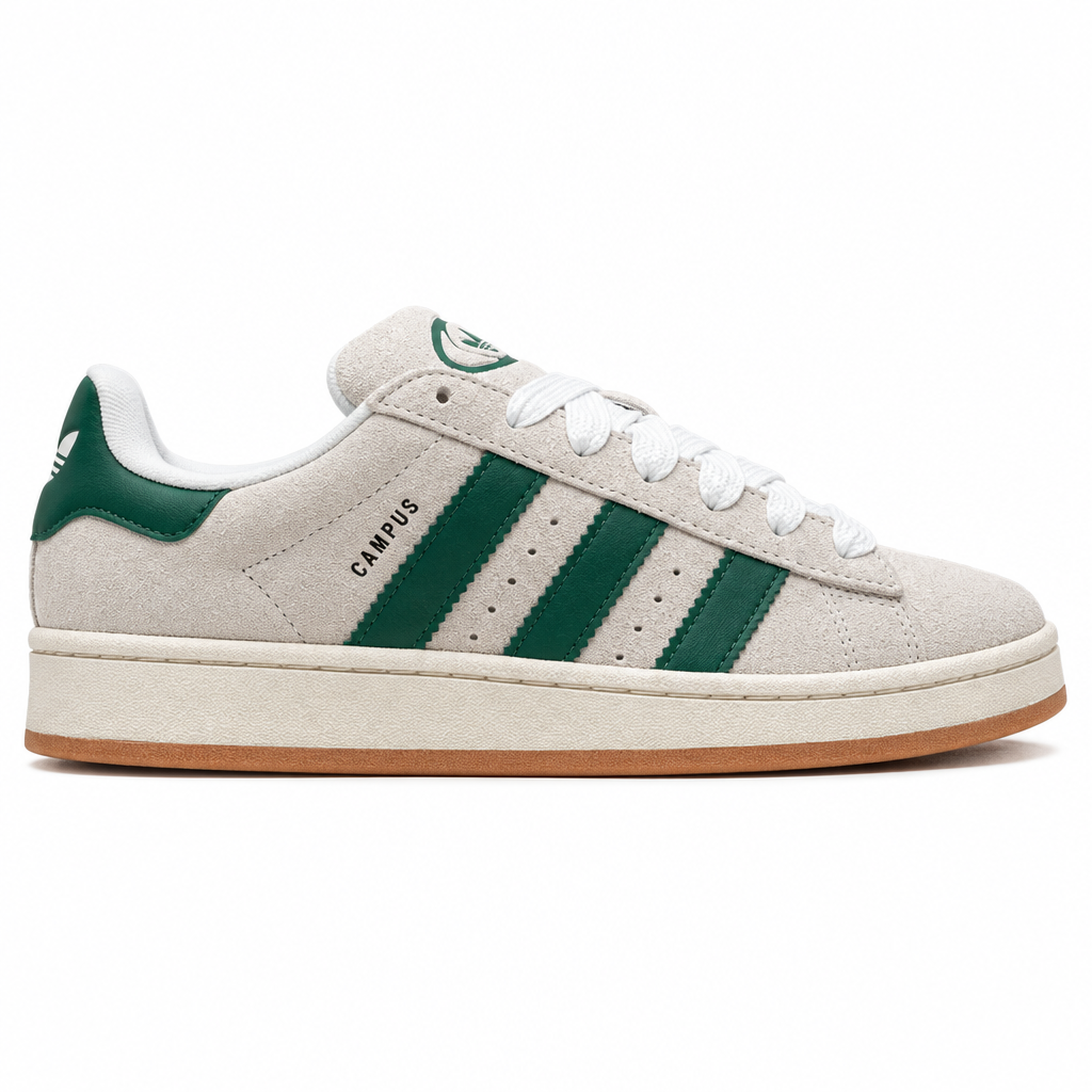 adidas Campus 00s Crystal White Dark Green