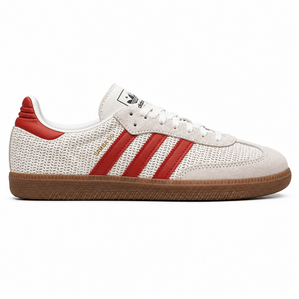 adidas Samba OG Crystal White Preloved Red