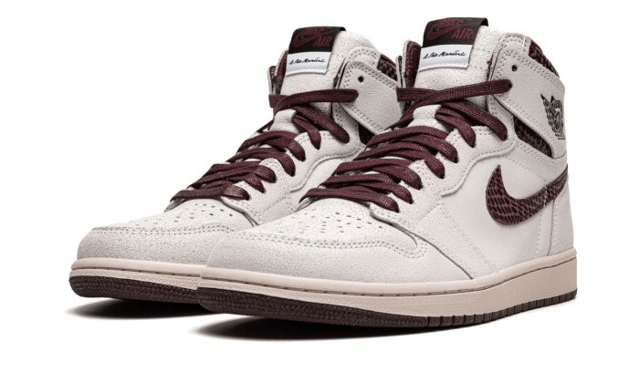 Air Jordan 1 x A Ma Maniére Sail and Burgundy