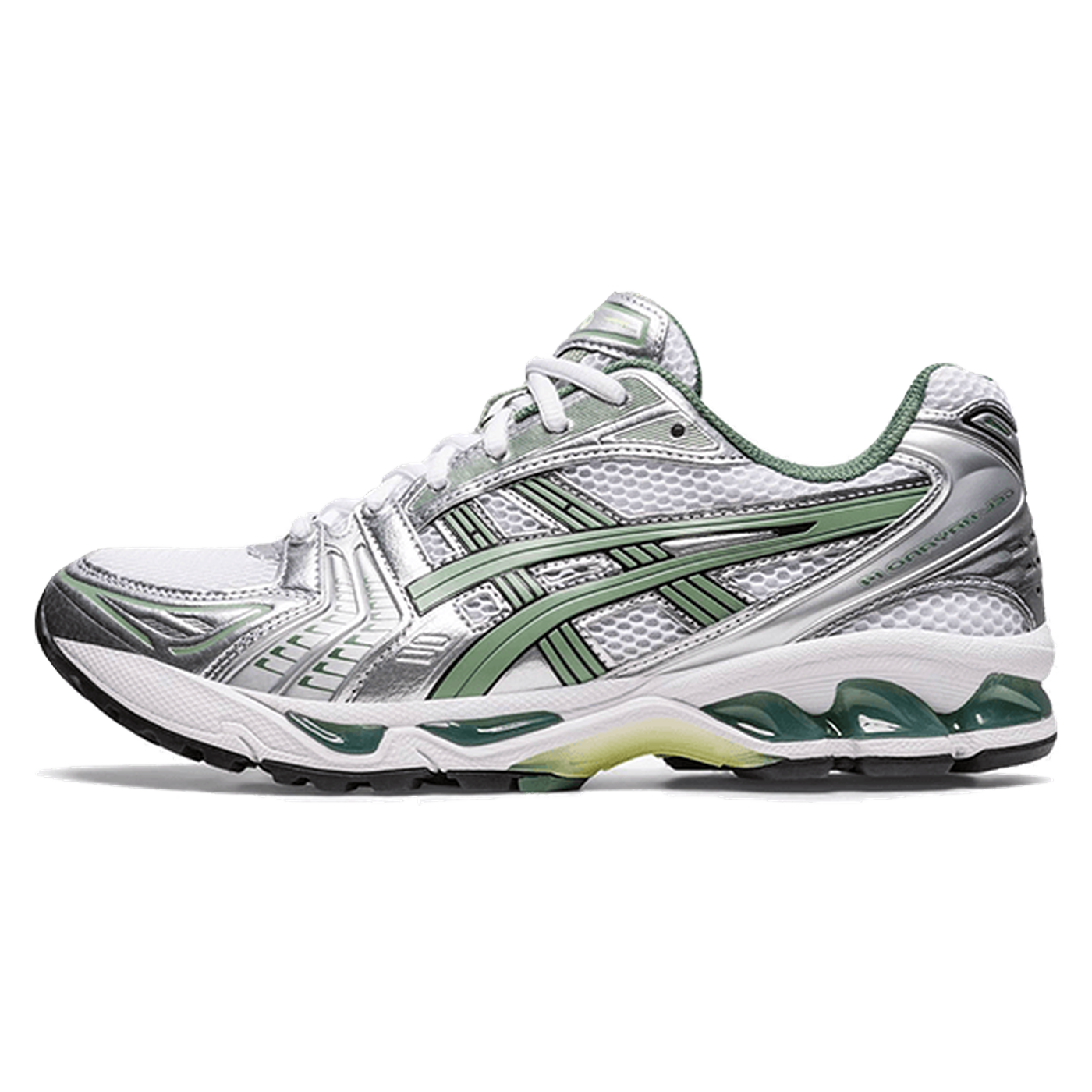 Asics Gel-Kayano 14 White Pure Silver Slate Grey Sage