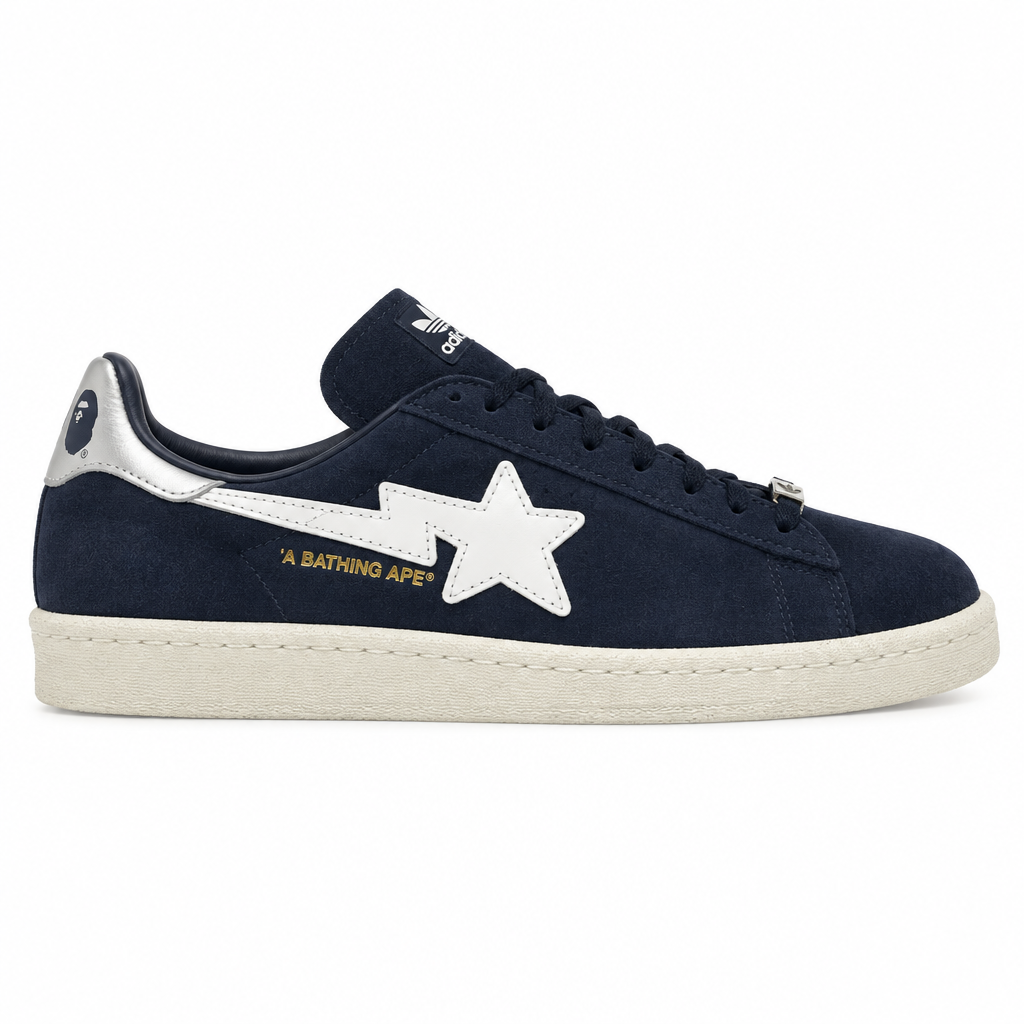 Bape x adidas Campus 80s Collegiate Navy