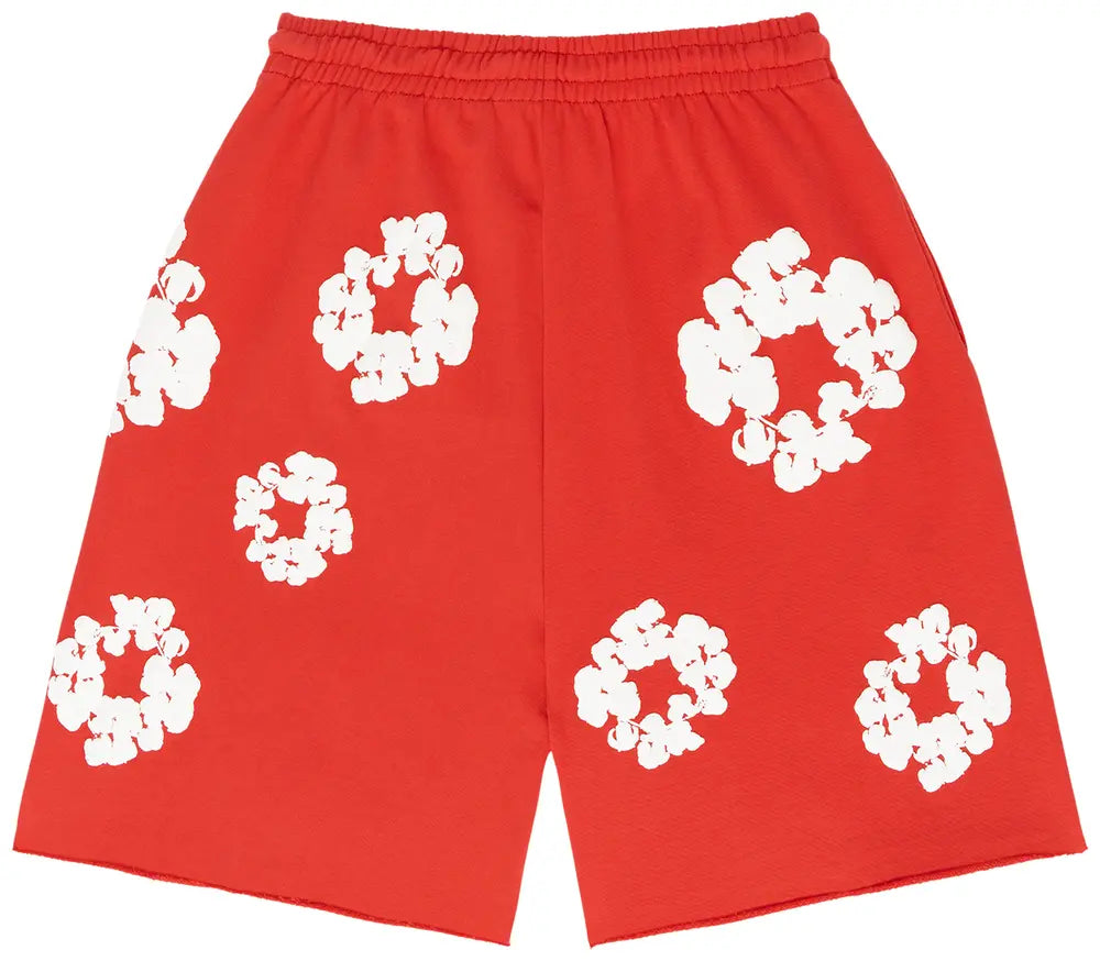 Denim Tears The Cotton Wreath Shorts Red
