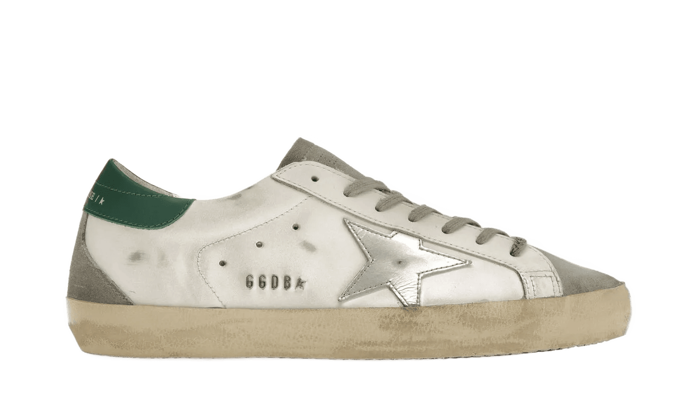 Golden Goose Super-Star White Silver Green