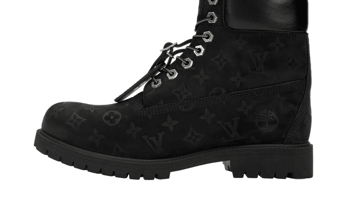 Louis Vuitton Timberland 6" kotníkové boty, černé monogram