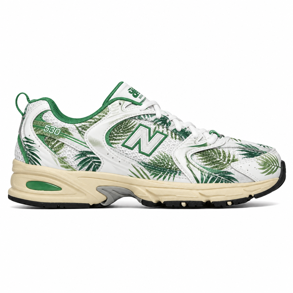New Balance 530 White Palm Leaf