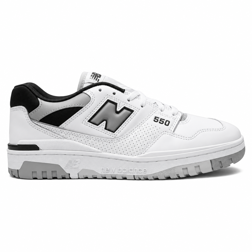 New Balance 550 White Concrete Black