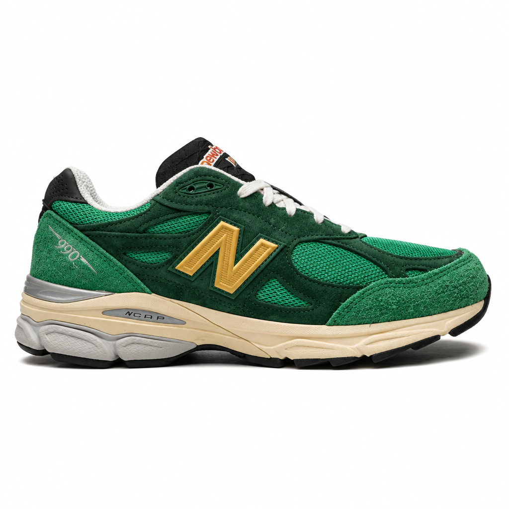 New Balance 990 V3 MiUSA Teddy Santis Green Gold