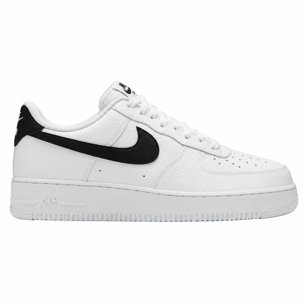 Nike Air Force 1 Low '07 White Black Pebbled Leather