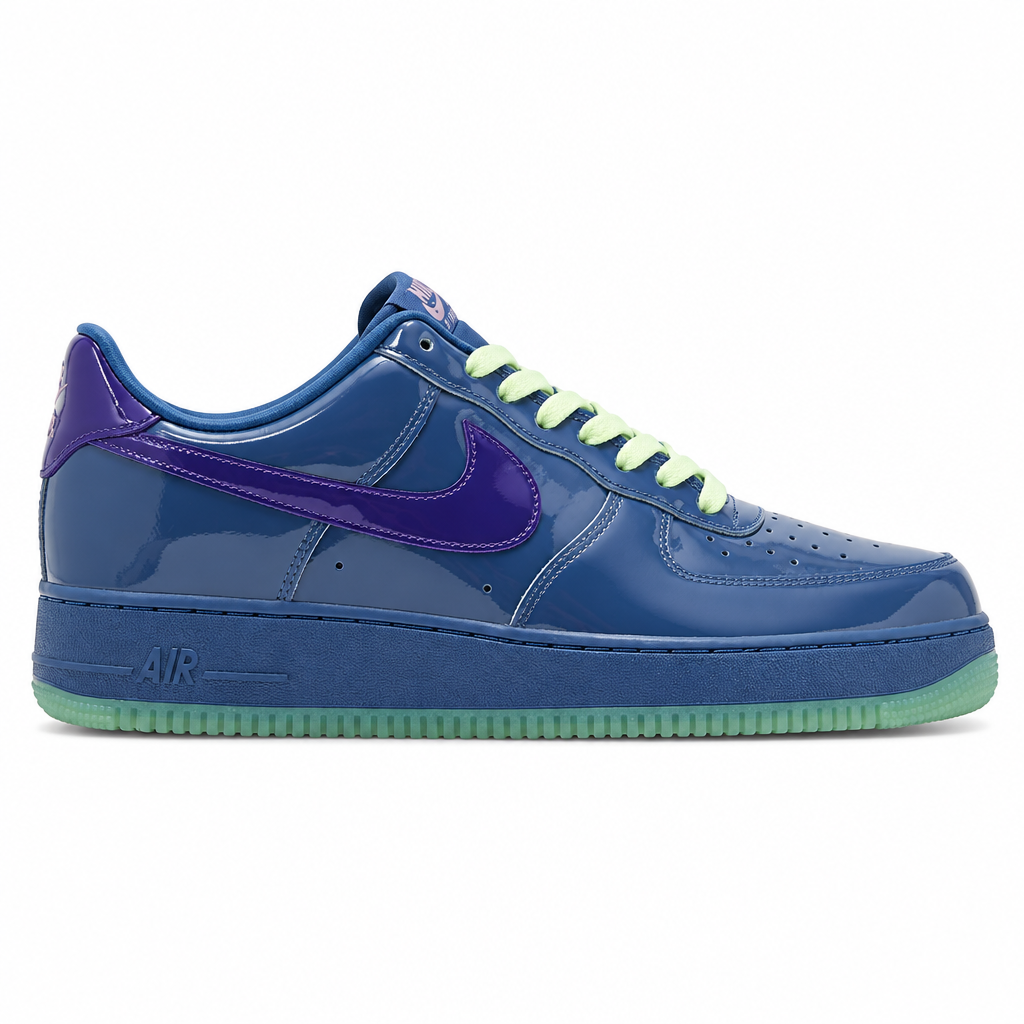 Nike Air Force 1 Low Patent Leather Mystic Navy Grape Ice