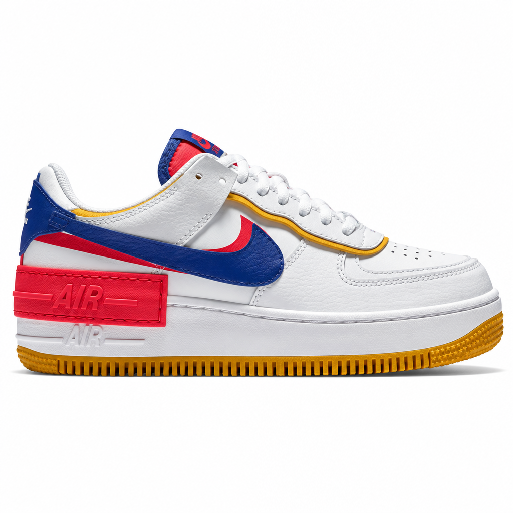 Nike Air Force 1 Shadow White Flash Crimson Astronomy Blue