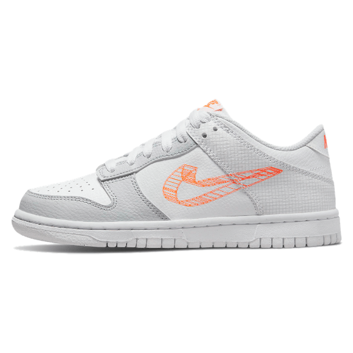 Nike Dunk Low 3D Swoosh White Grey