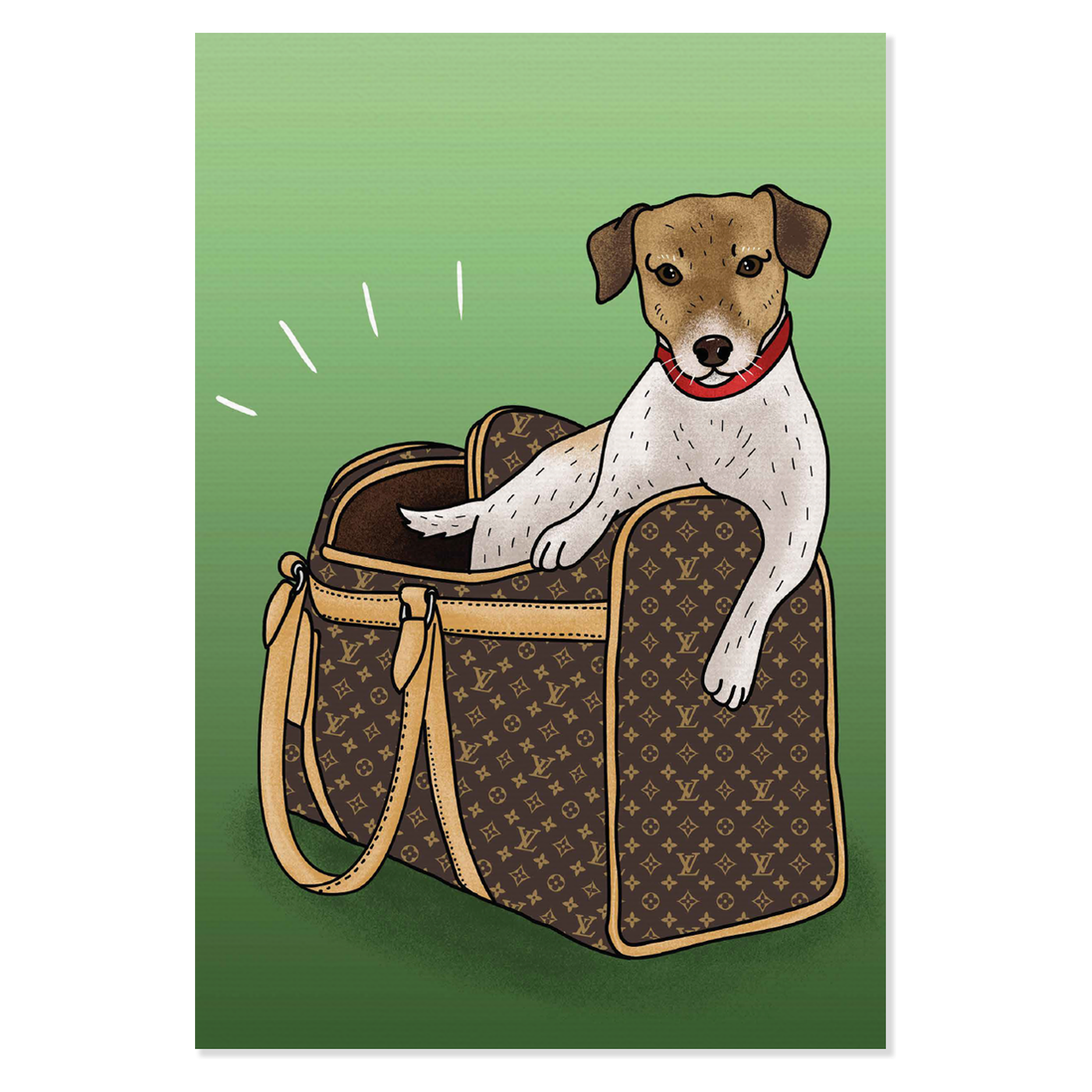 Canvas Print LV Duffle Bag Doggo