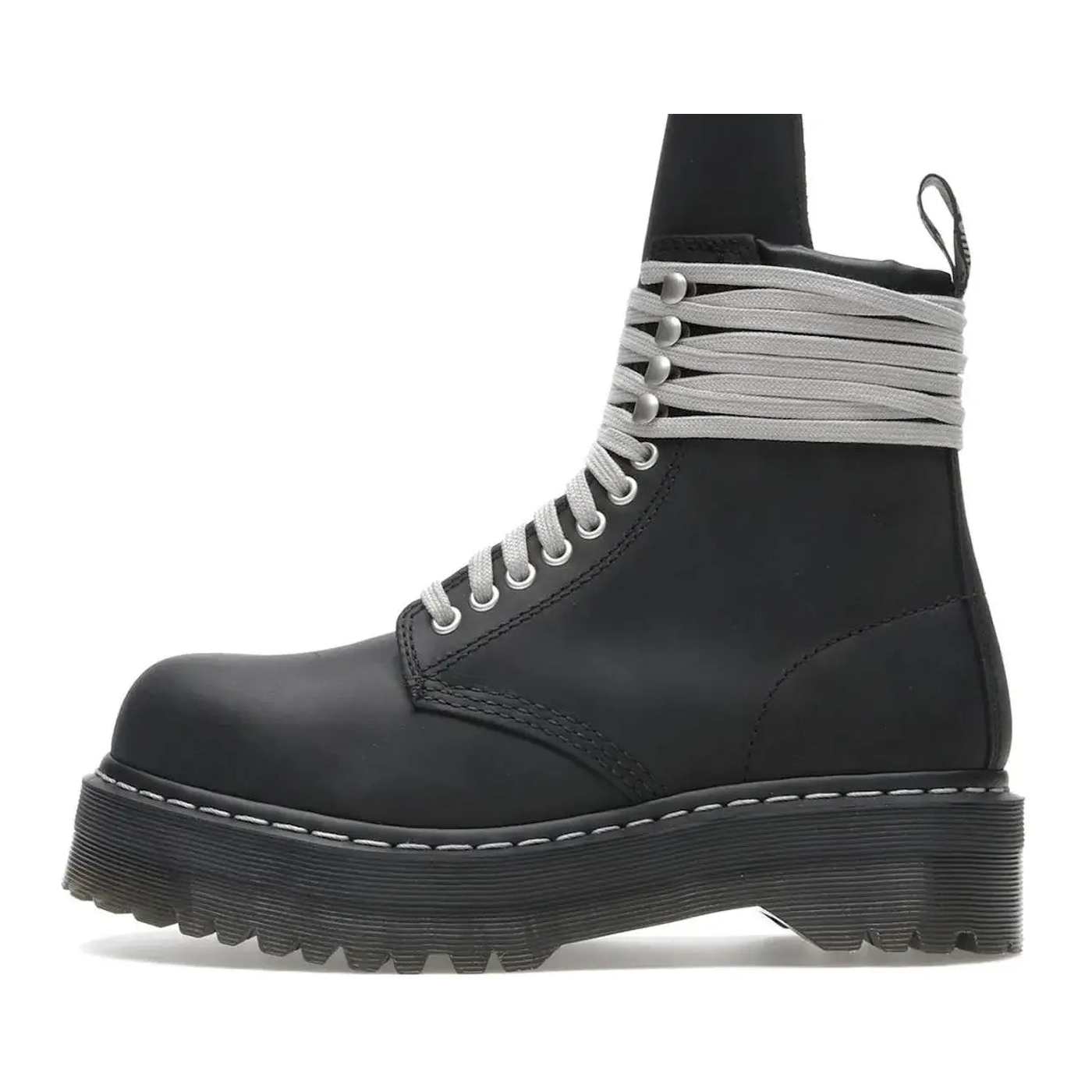 Rick Owens DRKSHDW x Dr Martens 1460 Quad Sole Steel Toe Boot Black