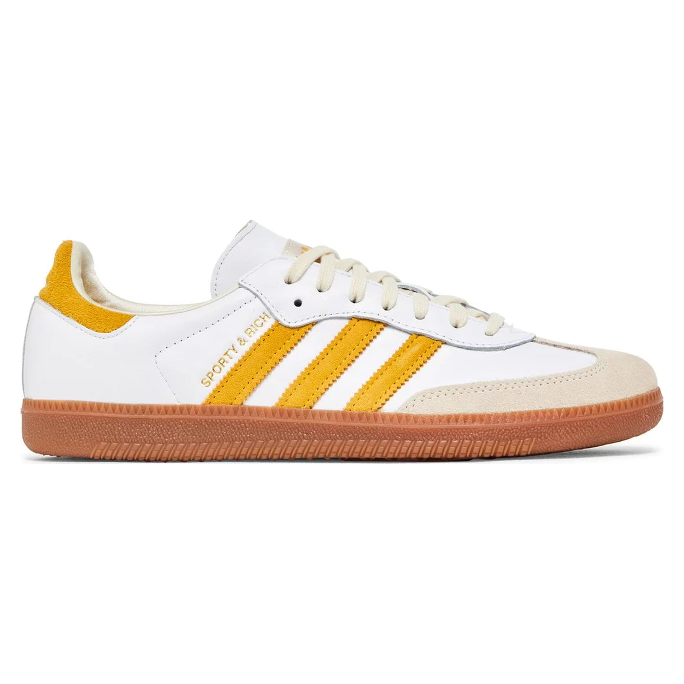 Sporty & Rich x Samba OG White Bold Gold
