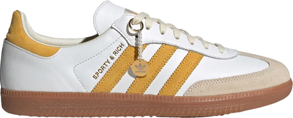 Sporty & Rich x Samba OG White Bold Gold