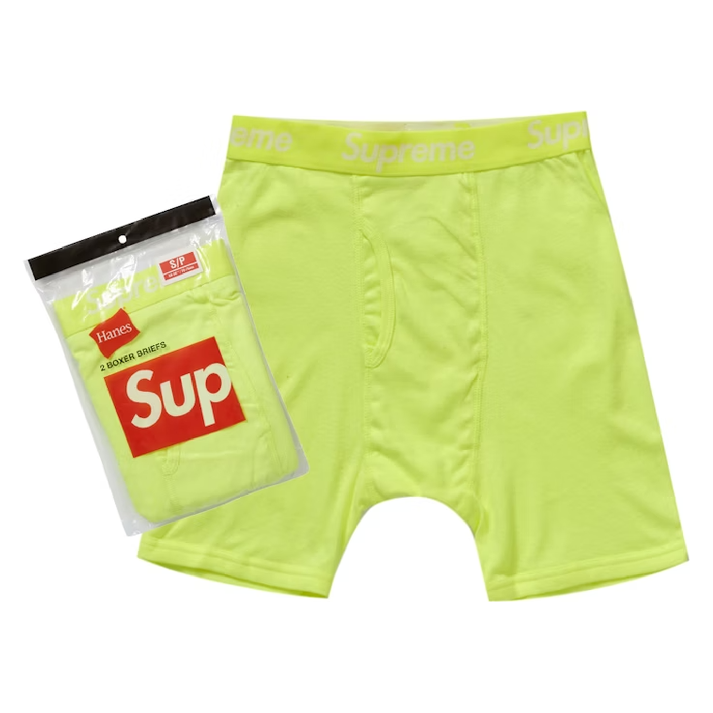 Supreme Hanes Boxer Fluorescent Yellow