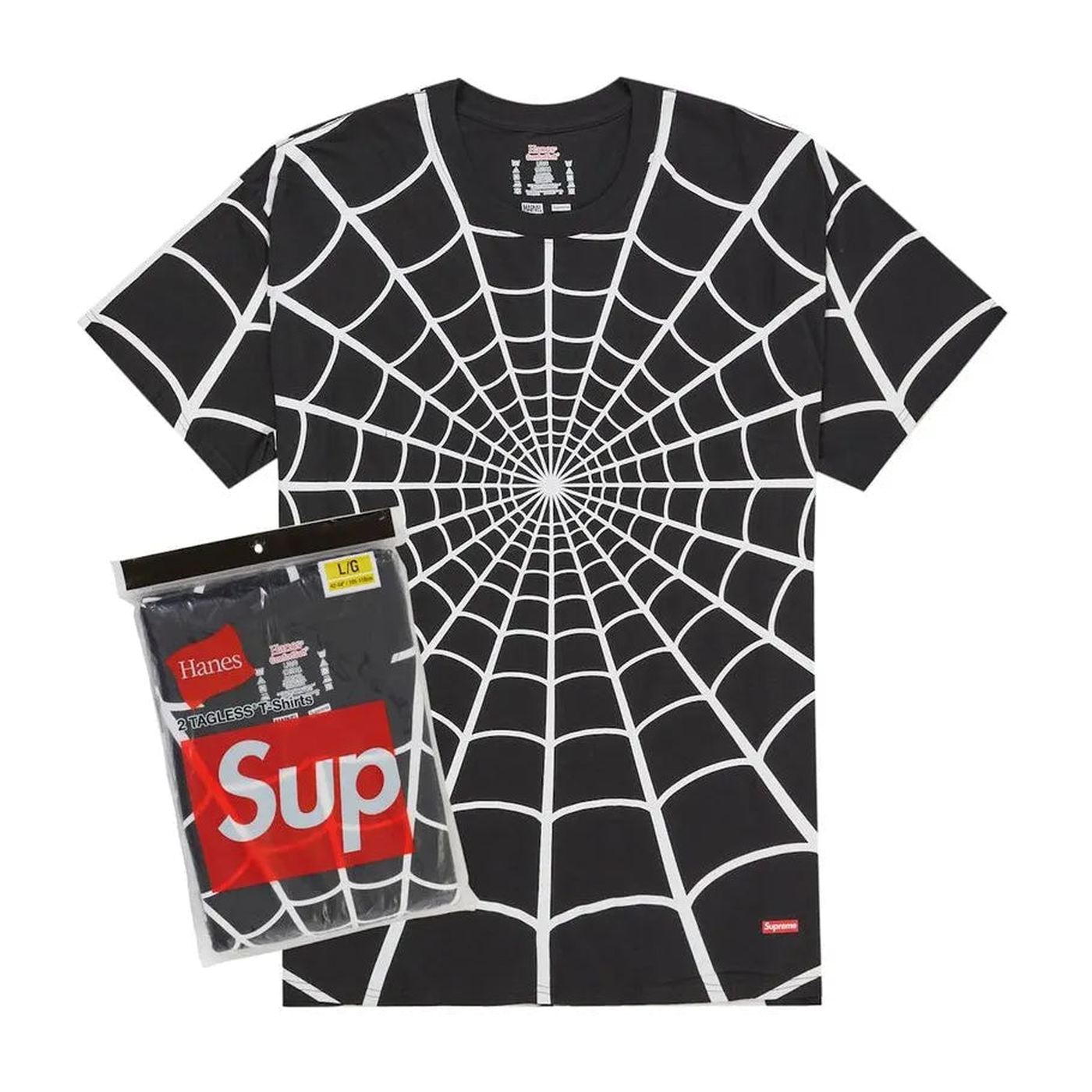 Supreme Hanes Spider-Man Tagless Tees Black