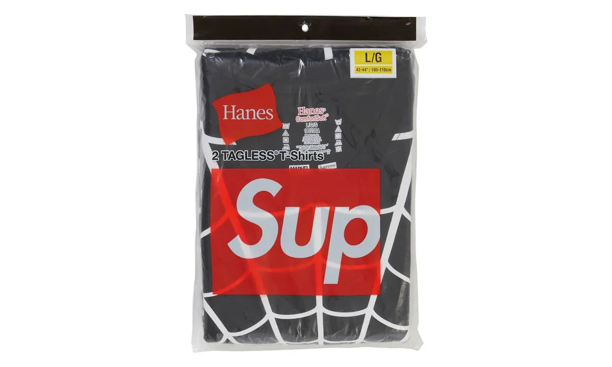 Supreme Hanes Spider-Man Tagless Tees Black