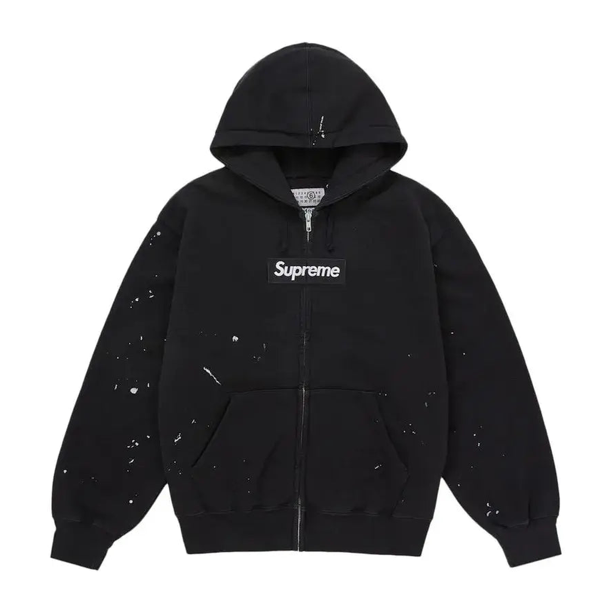 Supreme MM6 Maison Margiela Box Logo mikina na zip s kapucí černá