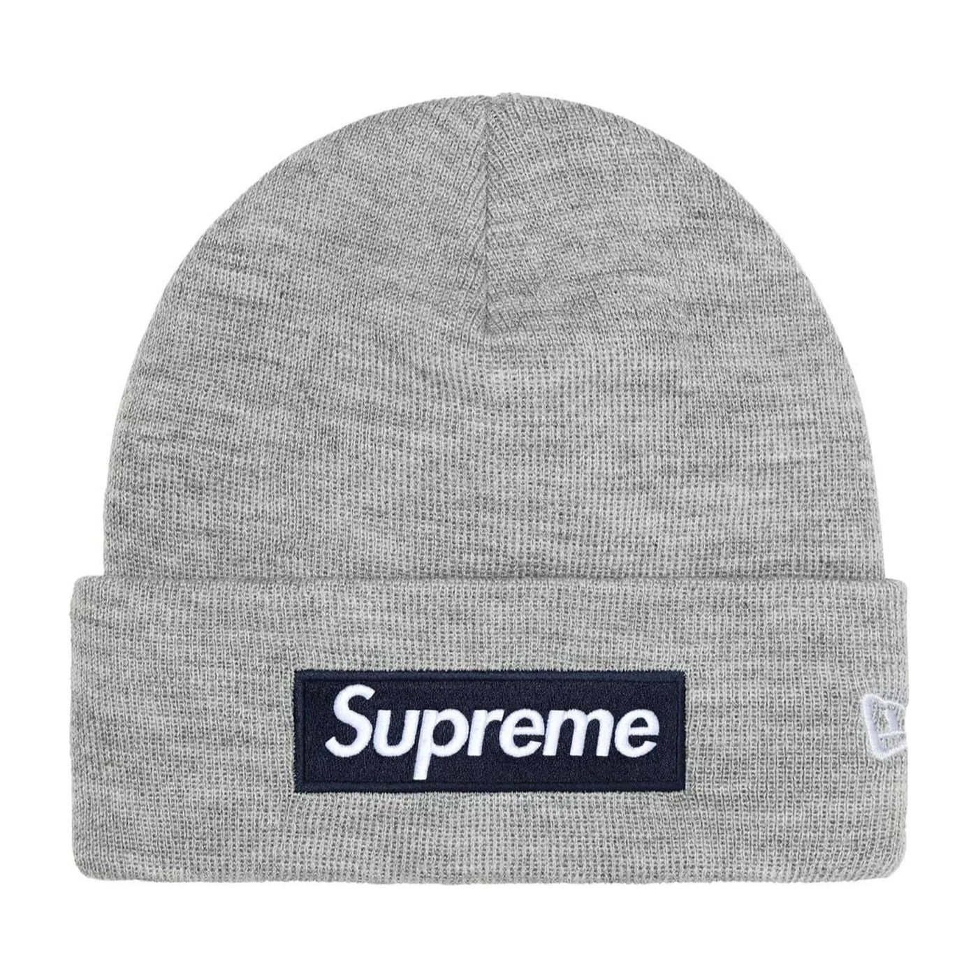 Supreme New Era Box Logo Beanie Grey