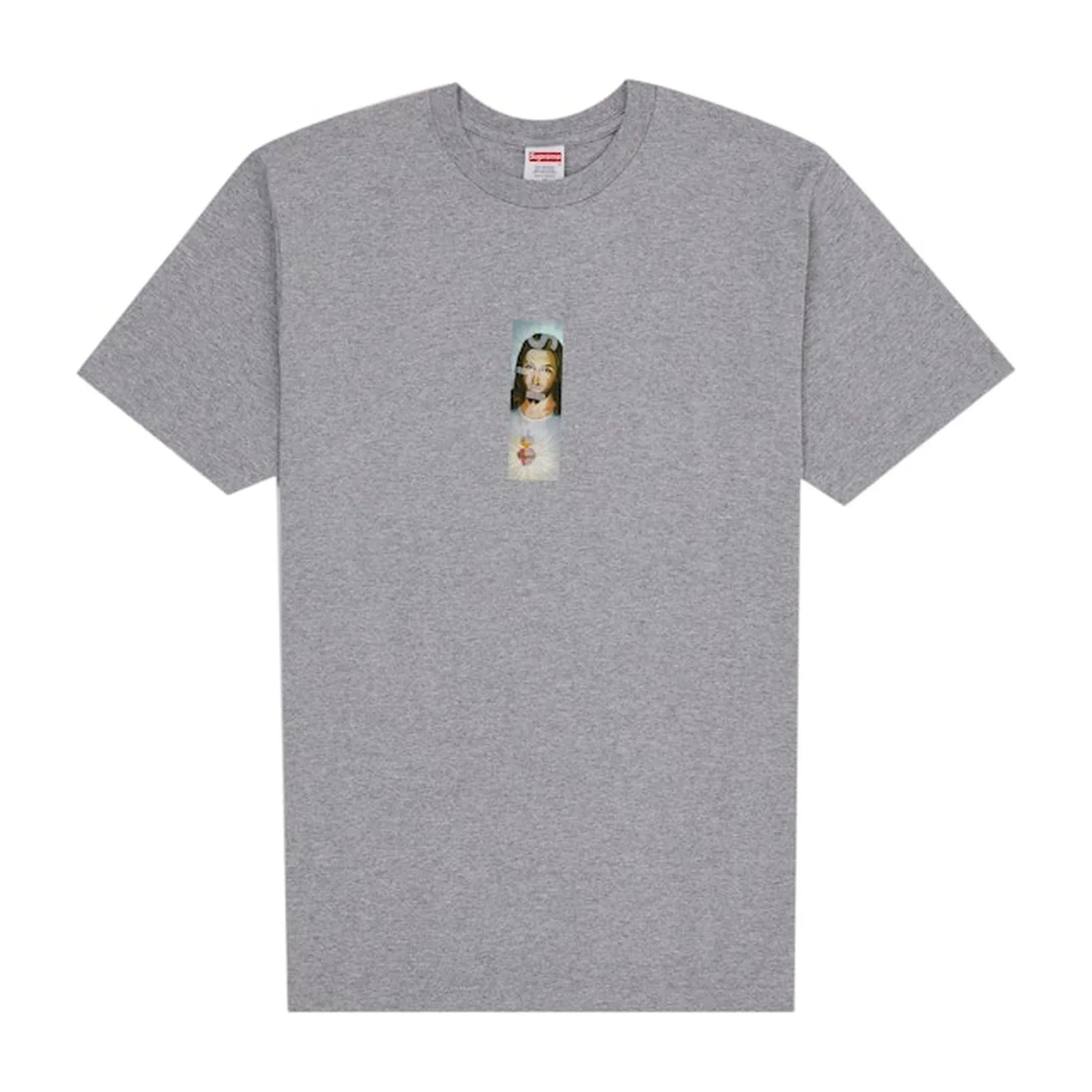 Supreme Prayer Card Box Logo Tee Heather Grey