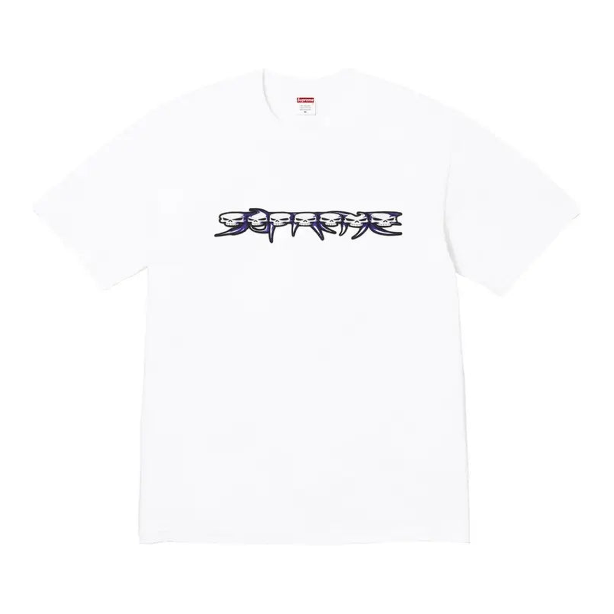 Supreme Skulls Spellout Tee White