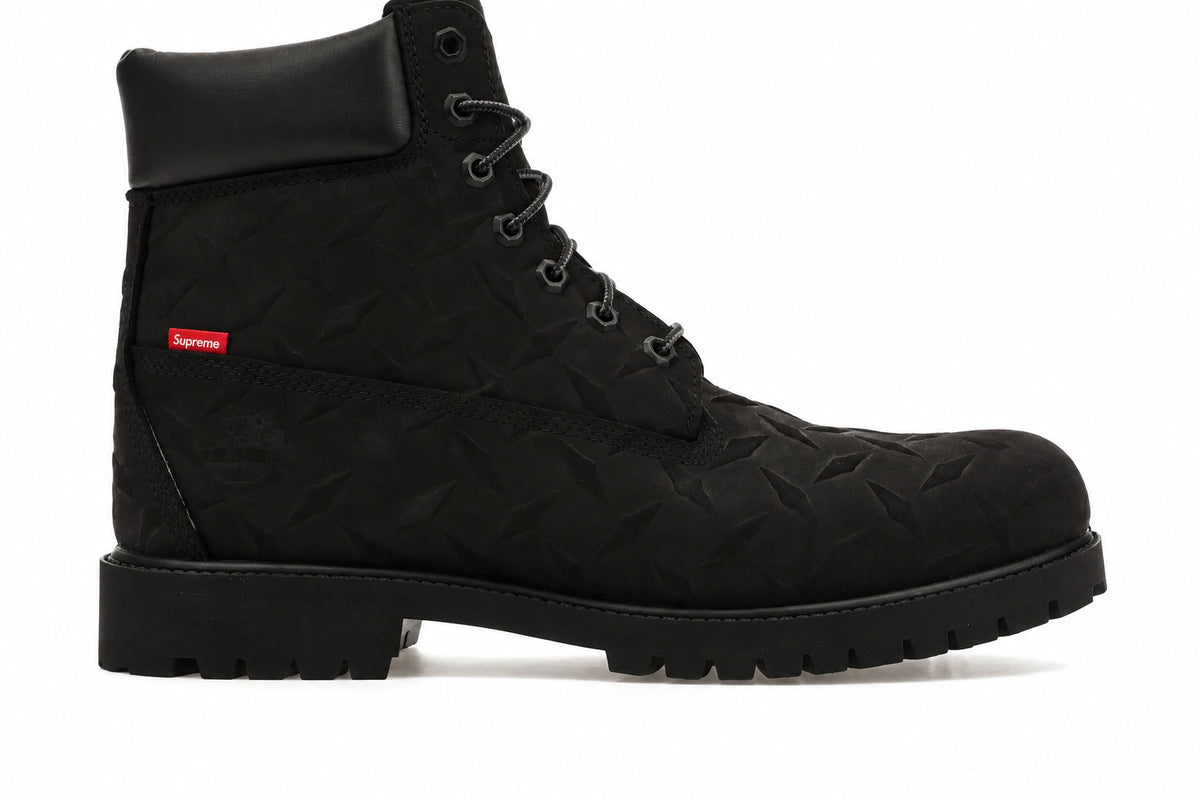 Supreme x Timberland 6' Premium Waterproof Boot Diamond Plate Black