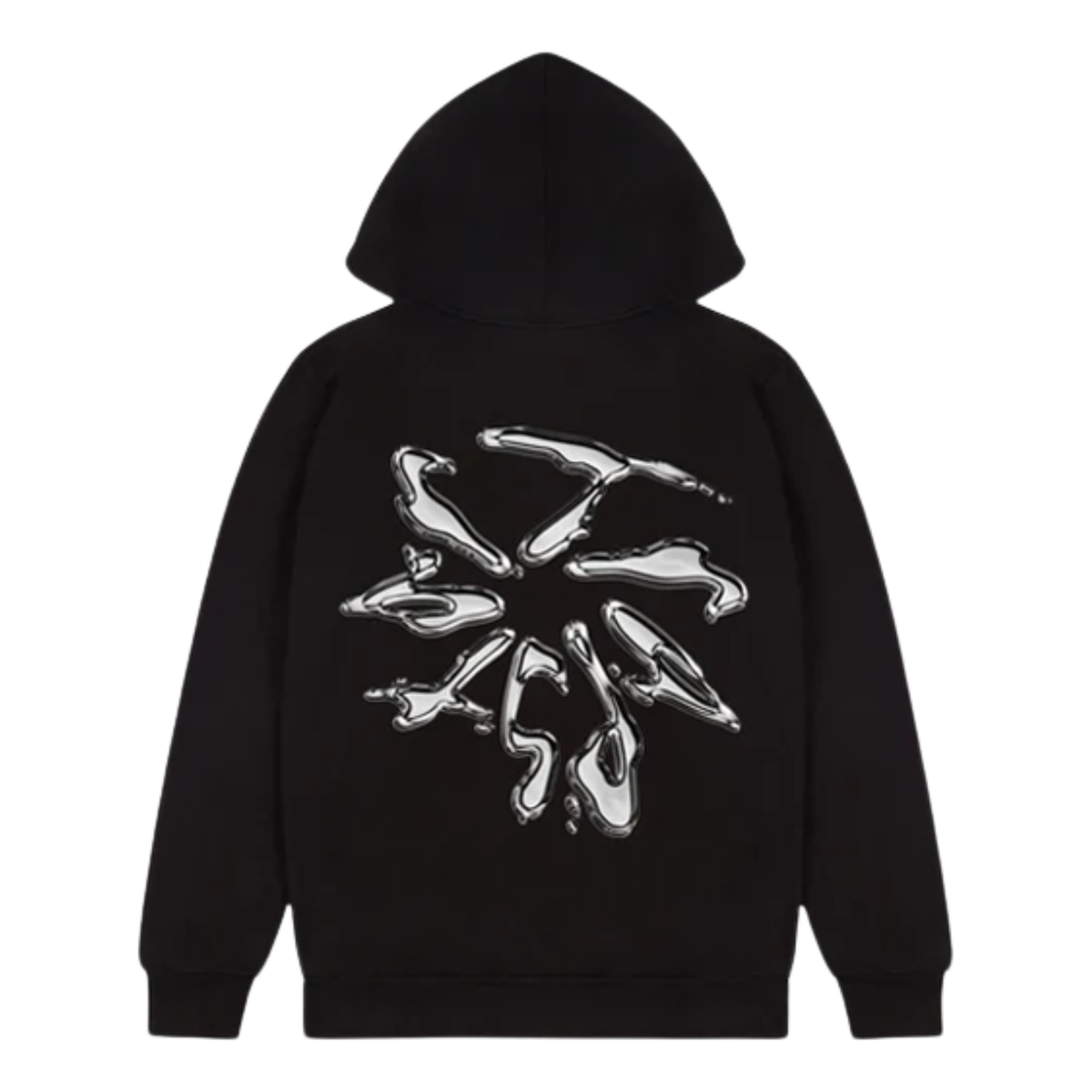 Trapstar Liquid Chrome Hoodie Black