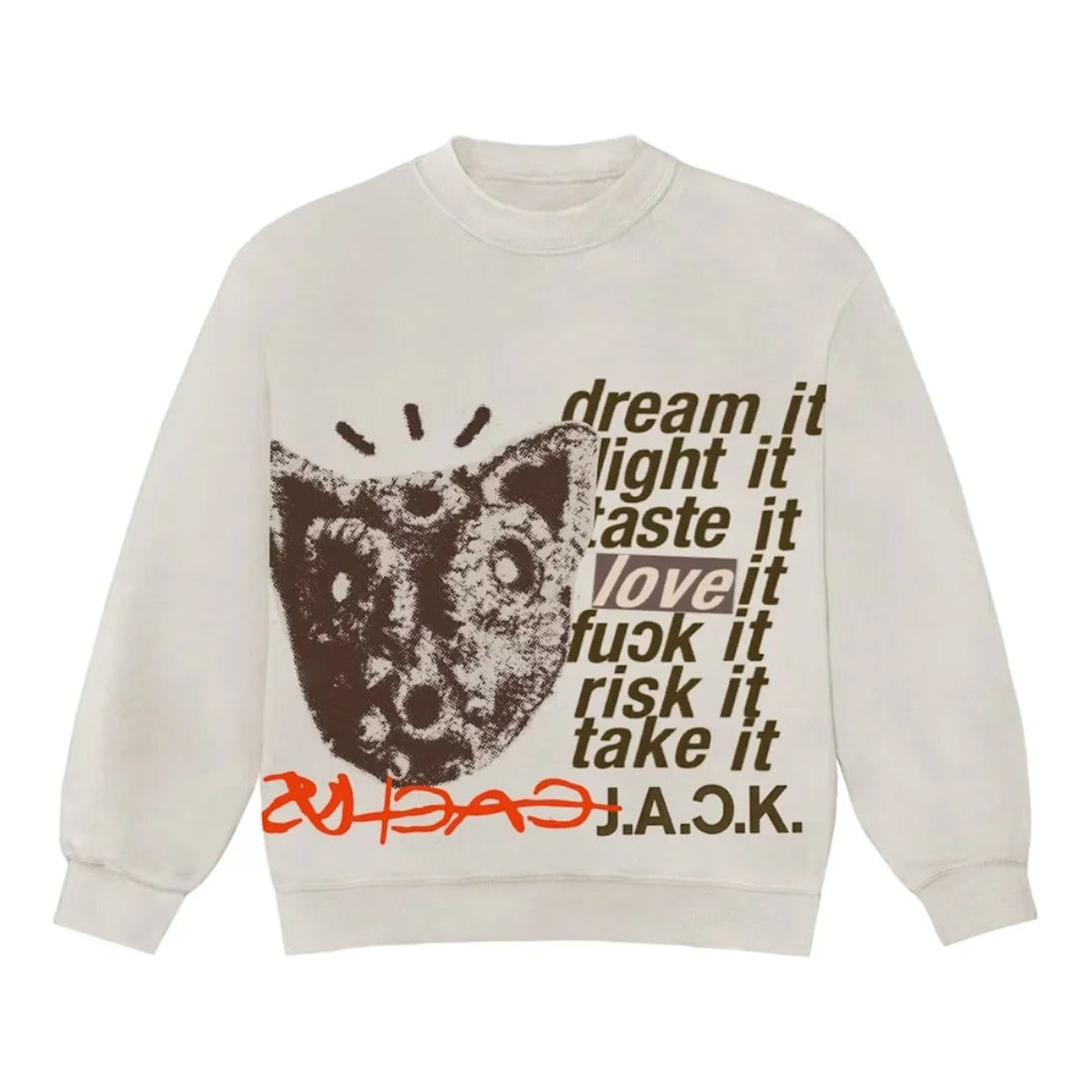 Travis Scott D.L.T.L.F.R.T. Crewneck Natural