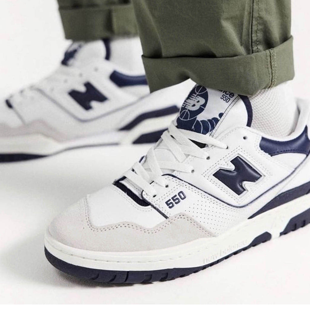 New Balance 550 White Navy: Klasyka i Elegancja w Jednym