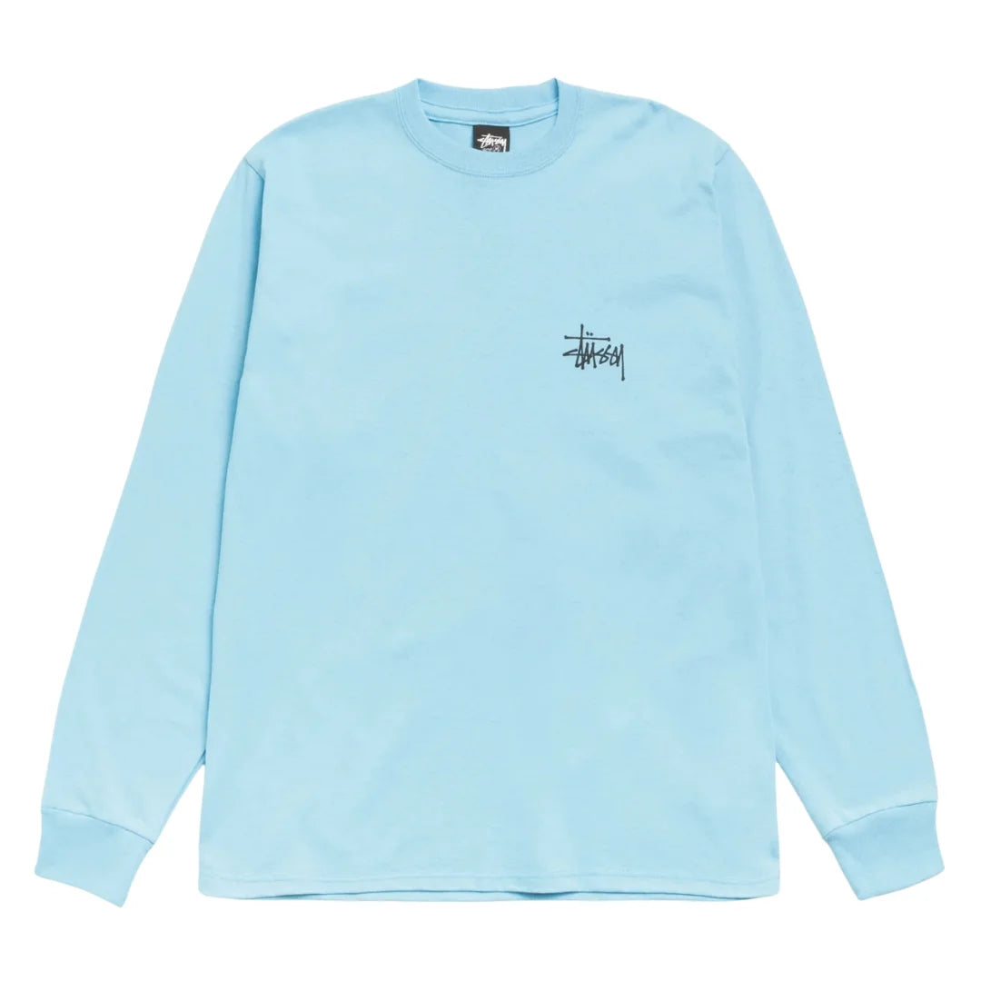 Basic Stussy LS Tee Sky Blue