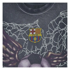 Cactus Jack by Travis Scott x FC Barcelona Washed Spray Logo Tee Black