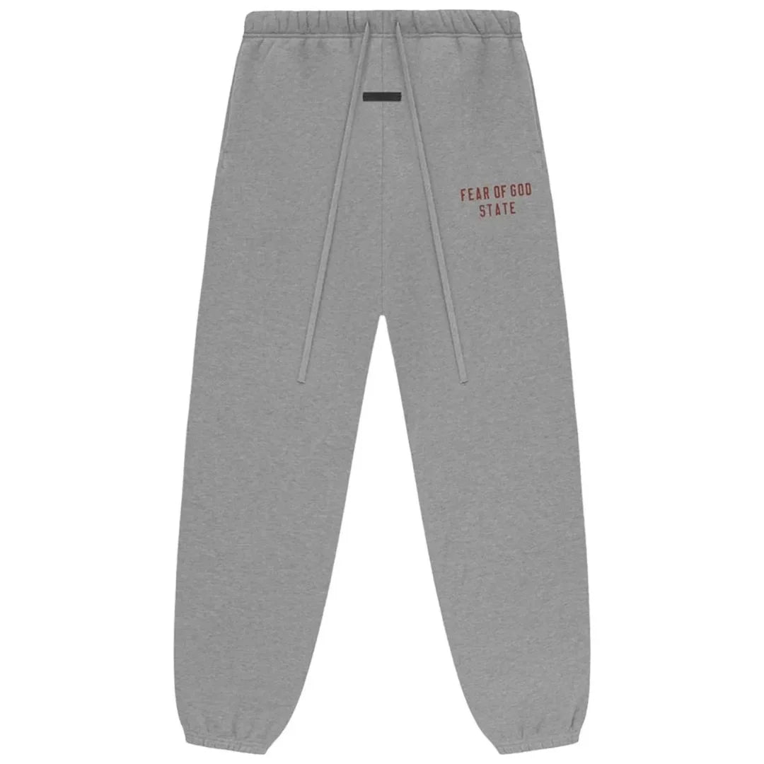 Essentials Long Set Dark Heather Fleece