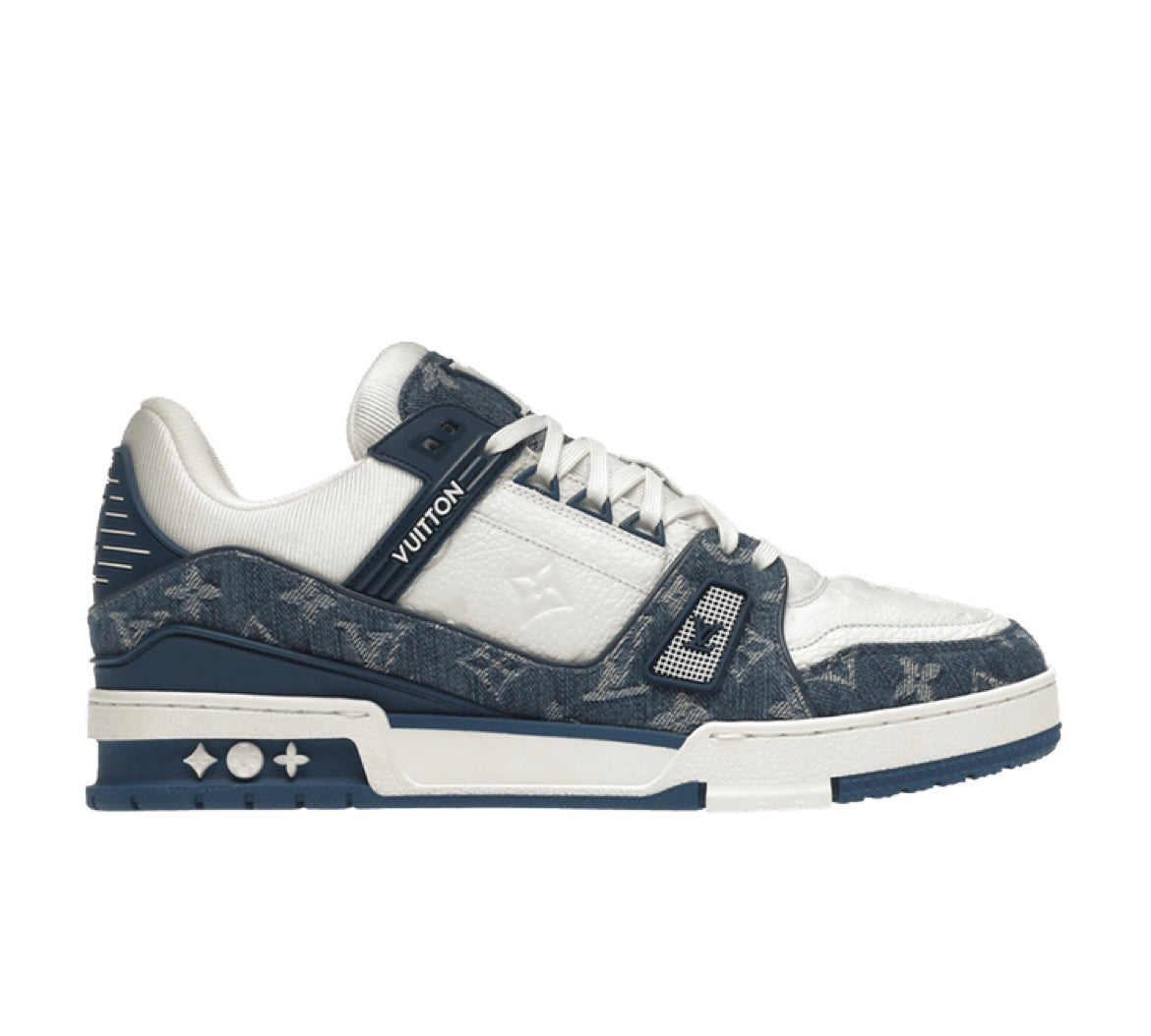 Louis Vuitton LV Trainer Monogram Denim White Blue
