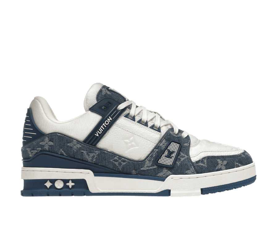 Louis Vuitton LV Trainer Monogram Denim White Blue