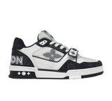 Louis Vuitton LV Trainer Velcro Strap Monogram Denim Black White