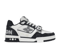 Louis Vuitton LV Trainer Velcro Strap Monogram Denim Black White