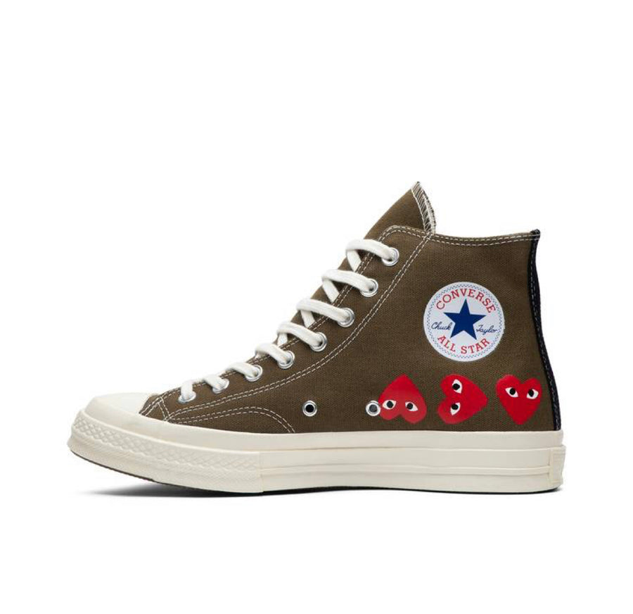 Converse Chuck Taylor All-Star 70 Hi Comme des Garcons Play Multi-Heart Green