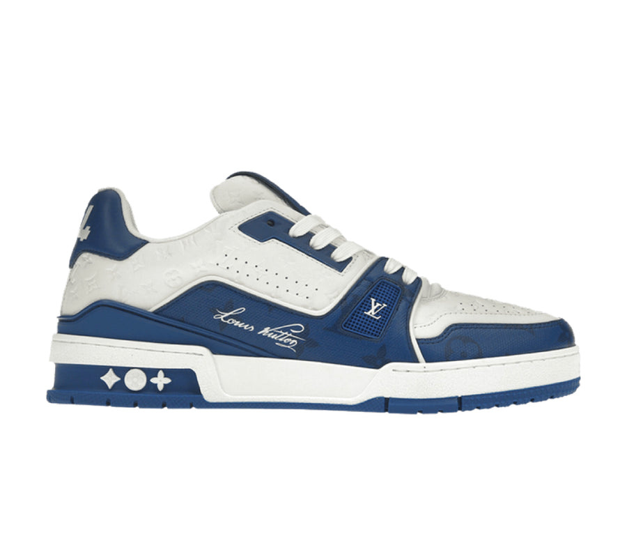 Louis Vuitton LV Trainer Blue White Signature