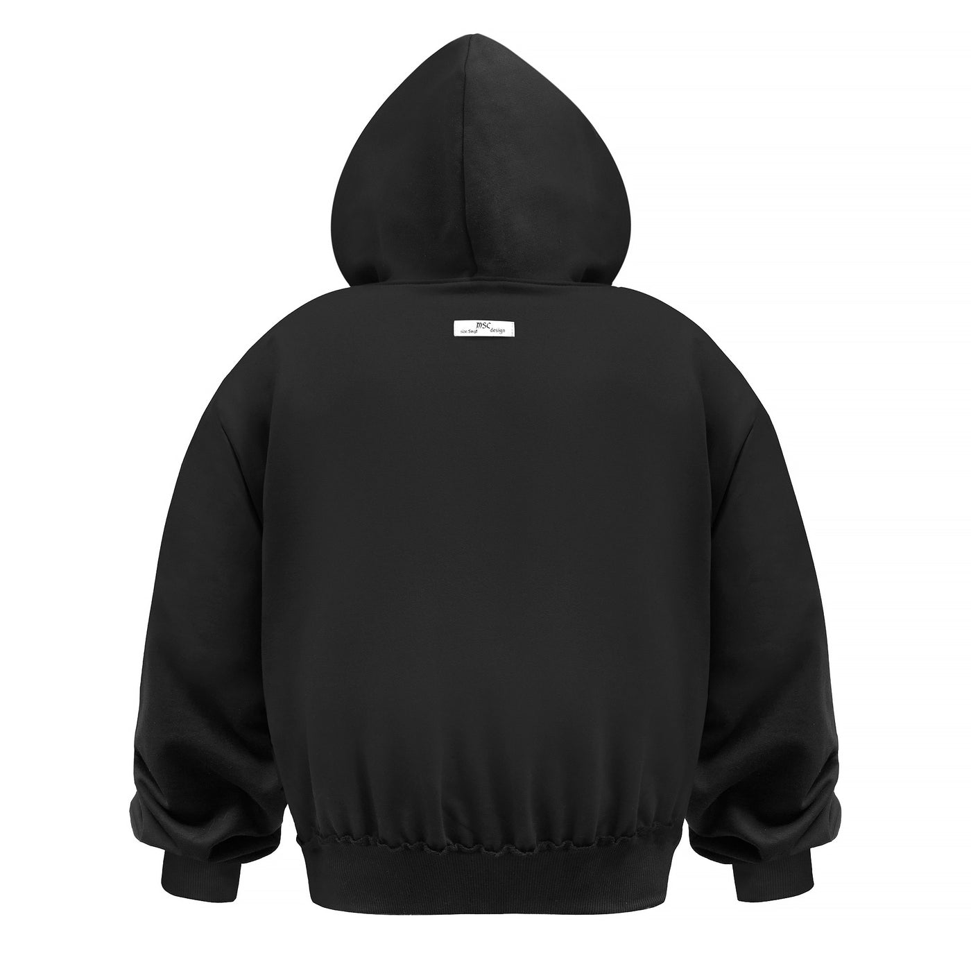 MSC DESIGN Black Hoodie Zipper