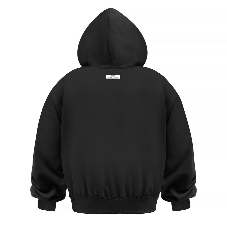 MSC DESIGN Black Hoodie na zip