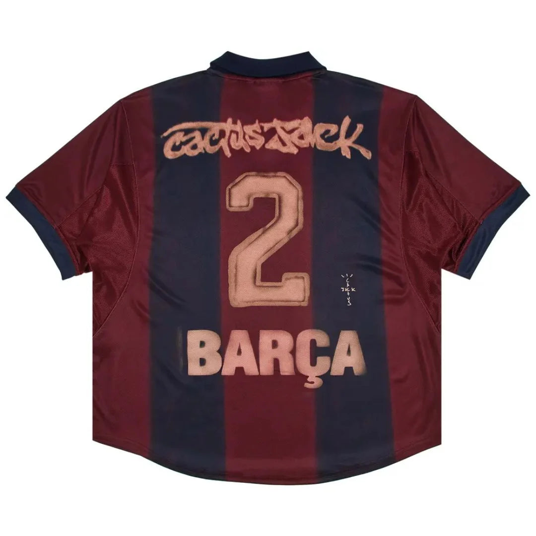 Nike FC Barcelona x Cactus Jack Retro 2000/01 Home Skeleton Jersey Red/Blue